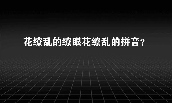 花缭乱的缭眼花缭乱的拼音？