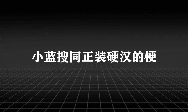 小蓝搜同正装硬汉的梗