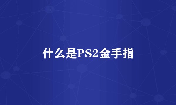 什么是PS2金手指