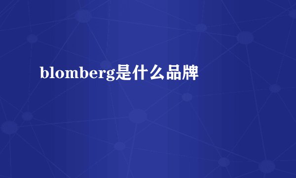 blomberg是什么品牌