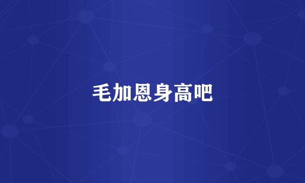 毛加恩身高吧