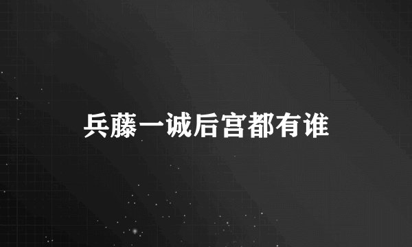 兵藤一诚后宫都有谁