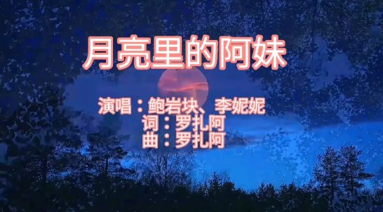 月亮里的阿妹歌词