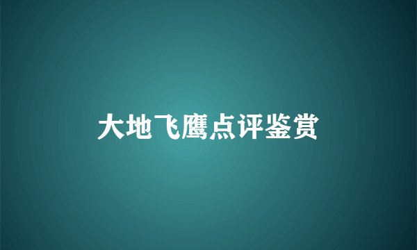 大地飞鹰点评鉴赏