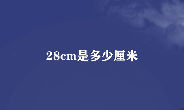 28cm是多少厘米