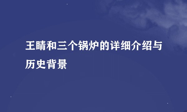 王睛和三个锅炉的详细介绍与历史背景