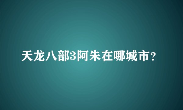 天龙八部3阿朱在哪城市？