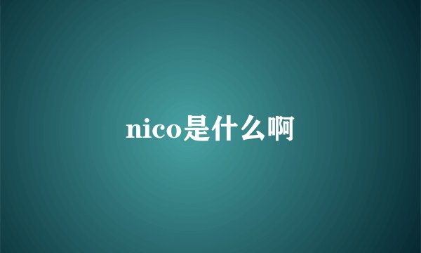 nico是什么啊