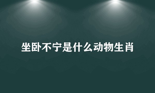 坐卧不宁是什么动物生肖