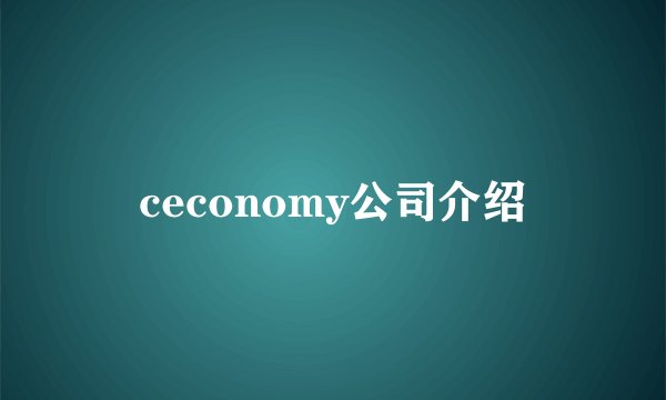 ceconomy公司介绍