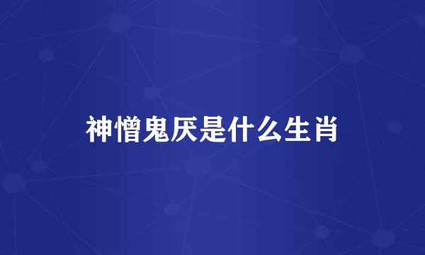 神憎鬼厌是什么生肖