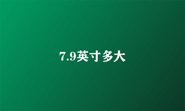 7.9英寸多大