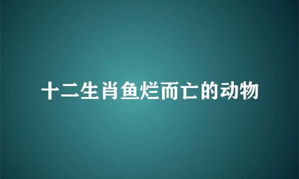 十二生肖鱼烂而亡的动物