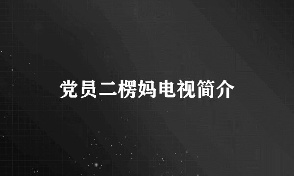 党员二楞妈电视简介