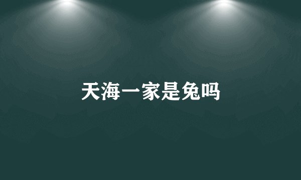 天海一家是兔吗