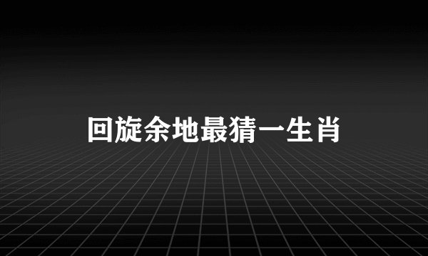回旋余地最猜一生肖
