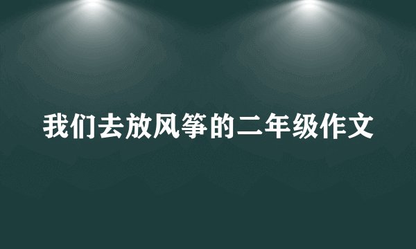 我们去放风筝的二年级作文