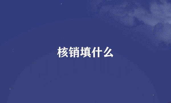 核销填什么