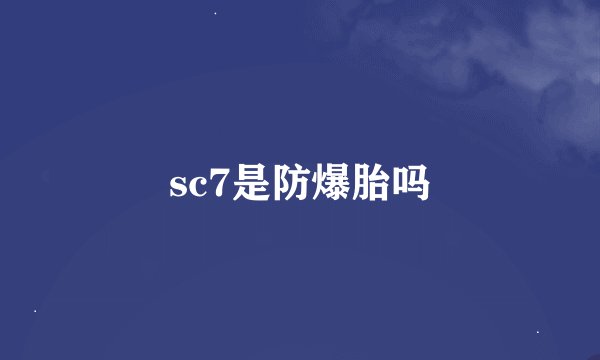 sc7是防爆胎吗