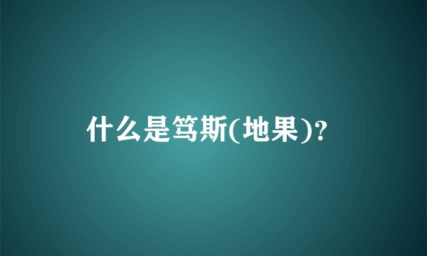 什么是笃斯(地果)？