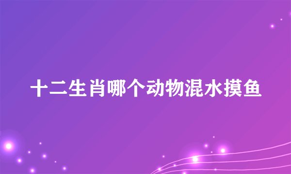 十二生肖哪个动物混水摸鱼