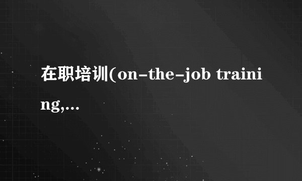 在职培训(on-the-job training,OJT)