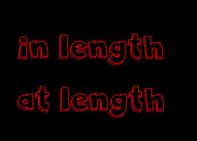 in length还是at length?