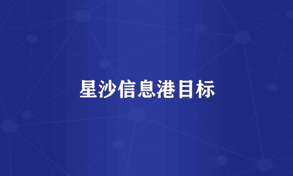 星沙信息港目标