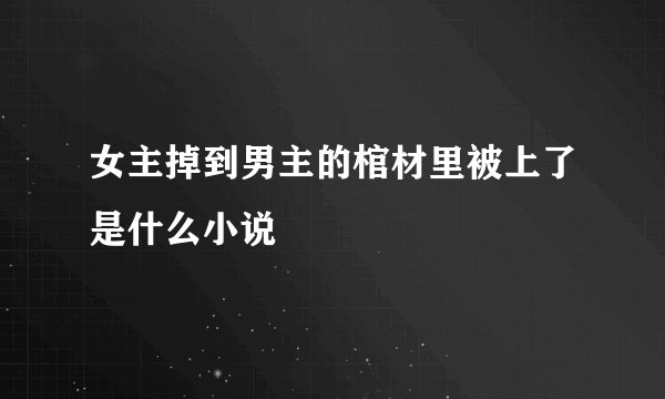 女主掉到男主的棺材里被上了是什么小说