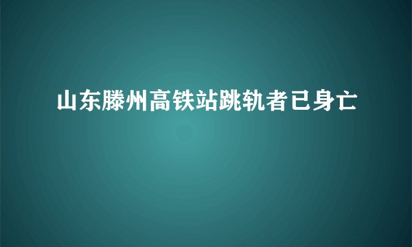 山东滕州高铁站跳轨者已身亡