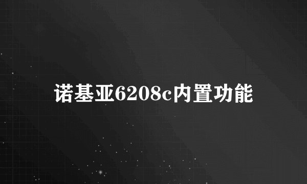诺基亚6208c内置功能