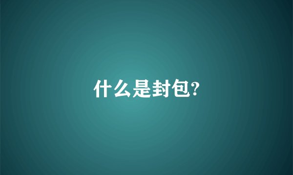 什么是封包?