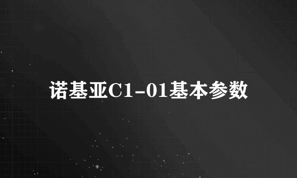 诺基亚C1-01基本参数