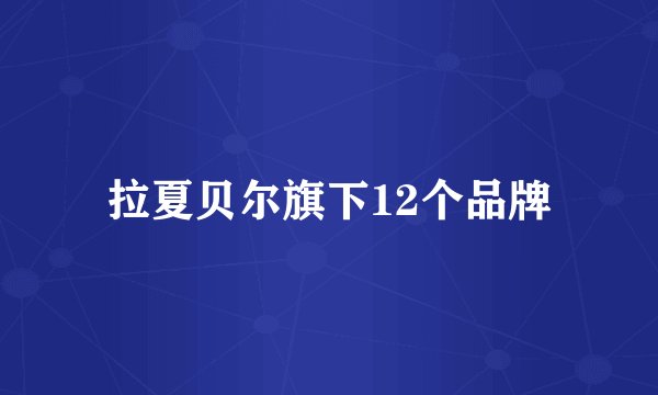 拉夏贝尔旗下12个品牌