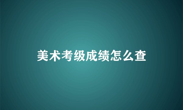 美术考级成绩怎么查