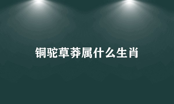 铜驼草莽属什么生肖