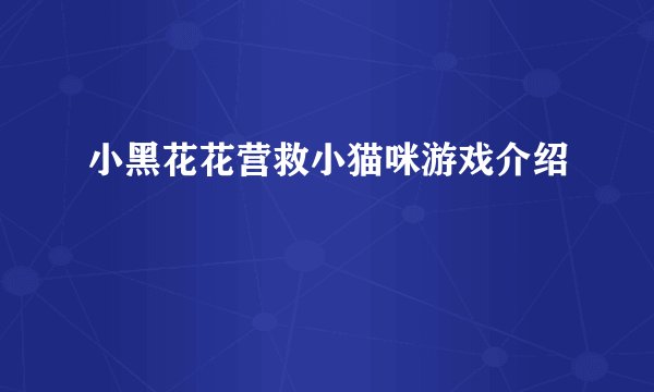 小黑花花营救小猫咪游戏介绍