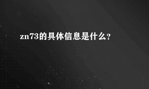 zn73的具体信息是什么？