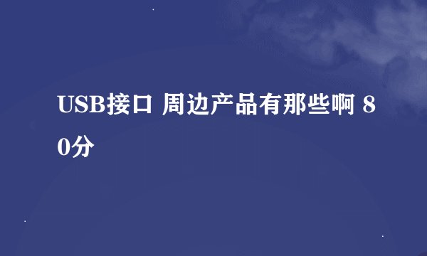 USB接口 周边产品有那些啊 80分