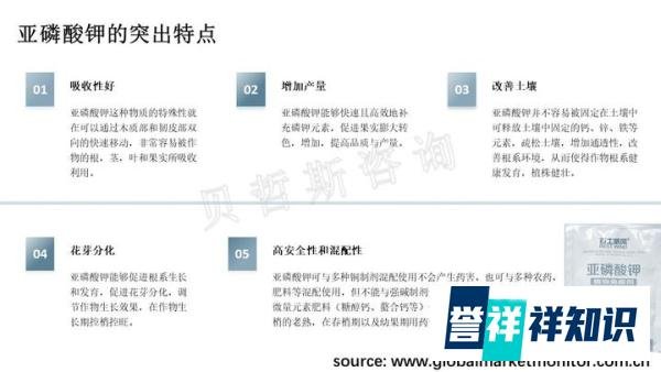 亚磷酸钾优势突出,是一种环境友好型肥料