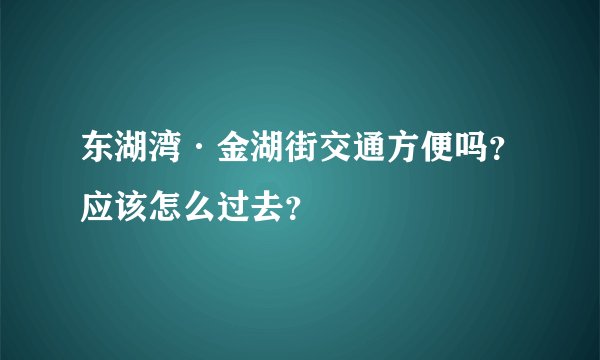 东湖湾·金湖街交通方便吗？应该怎么过去？