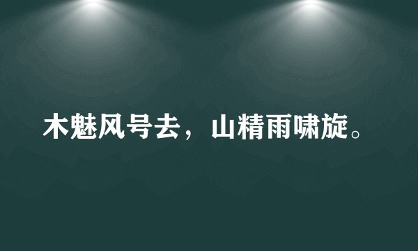 木魅风号去，山精雨啸旋。