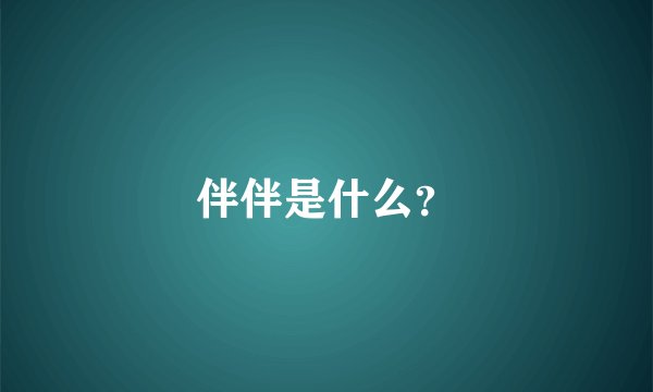 伴伴是什么？