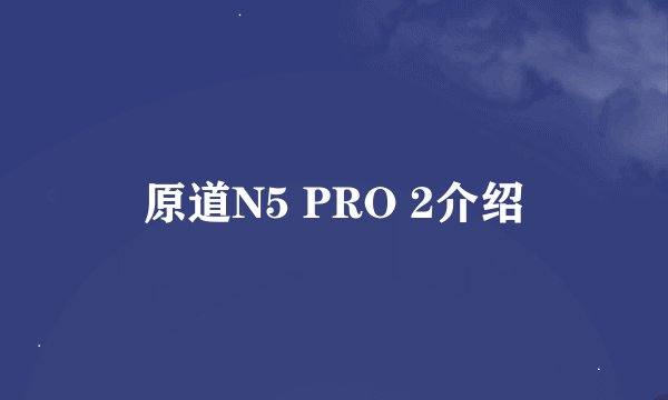 原道N5 PRO 2介绍