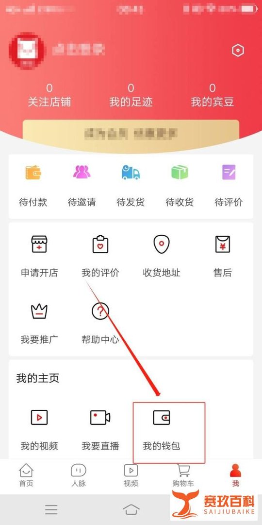 缤购商城如何查看我的钱包