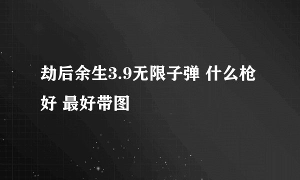 劫后余生3.9无限子弹 什么枪好 最好带图