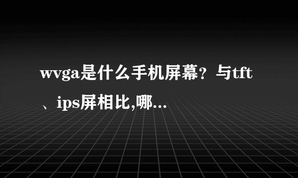 wvga是什么手机屏幕?与tft、ips屏相比,哪个显示效果好?