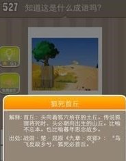 看图猜成语狐狸之墓答案 一只狐狸一个墓碑