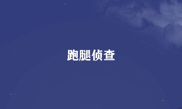 跑腿侦查