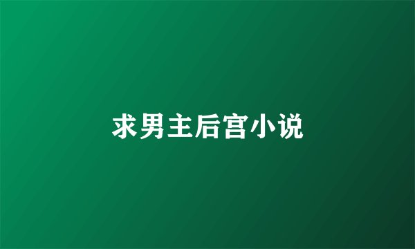 求男主后宫小说